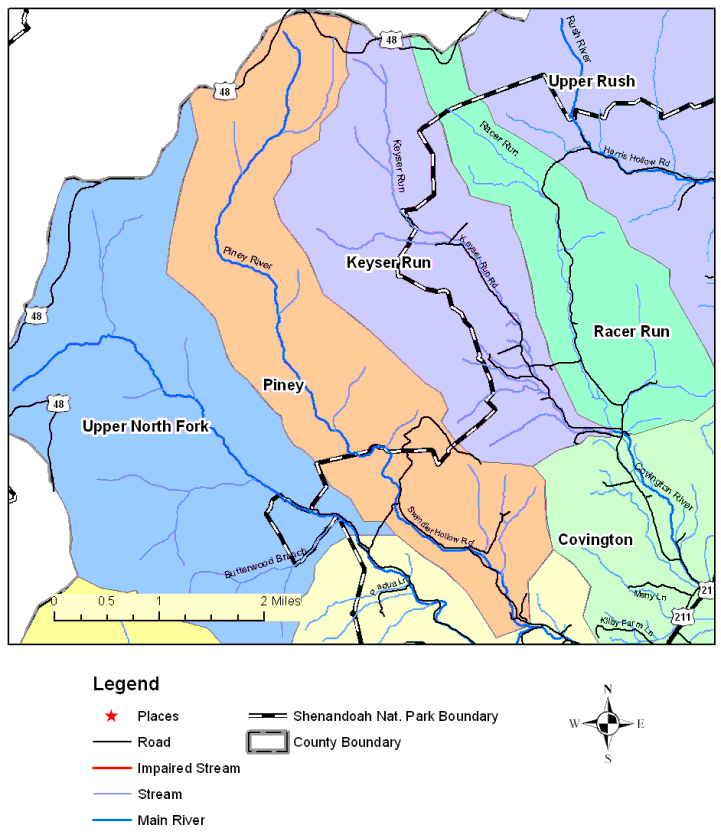 Piney River, Overview Map